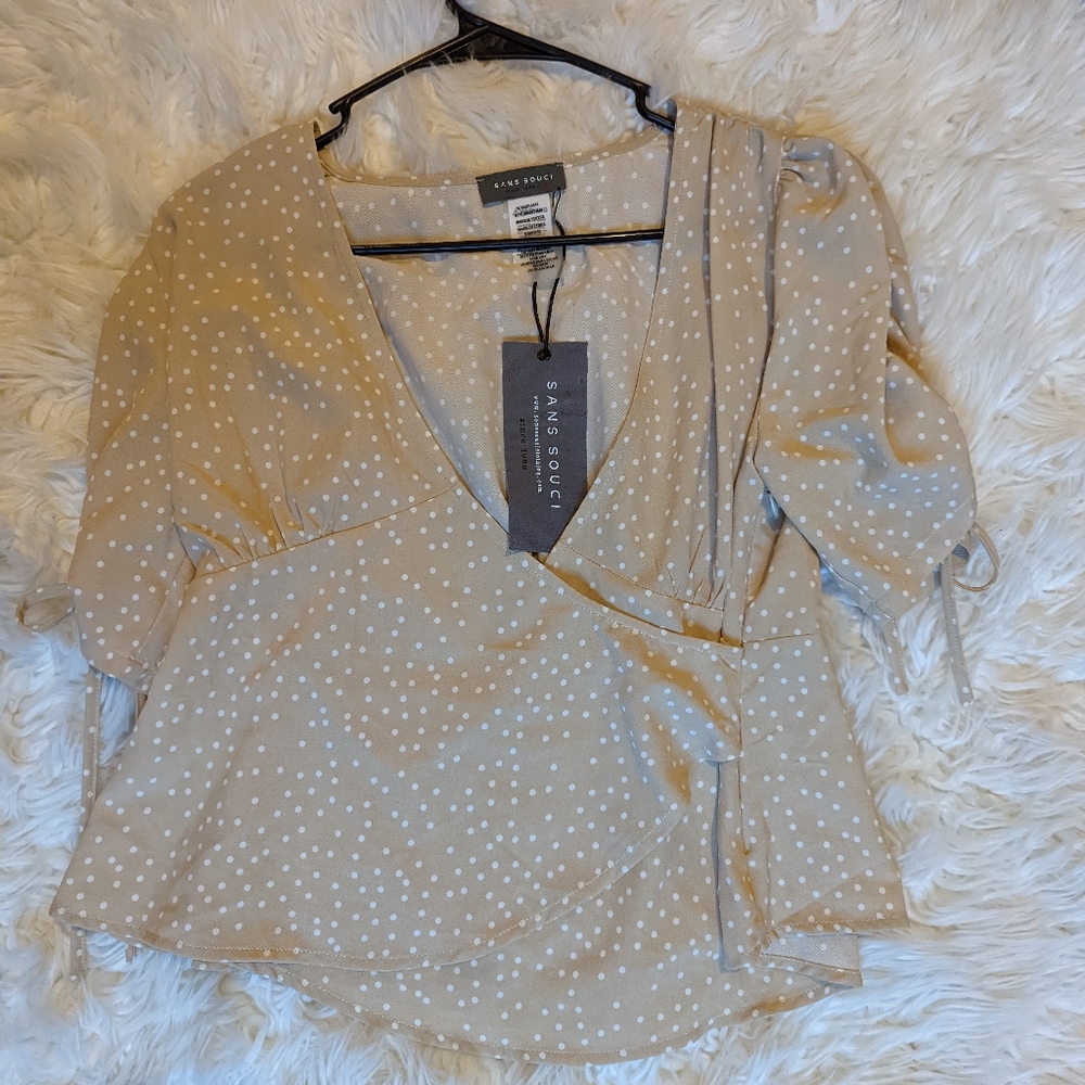 Sans souci top medium polka dot